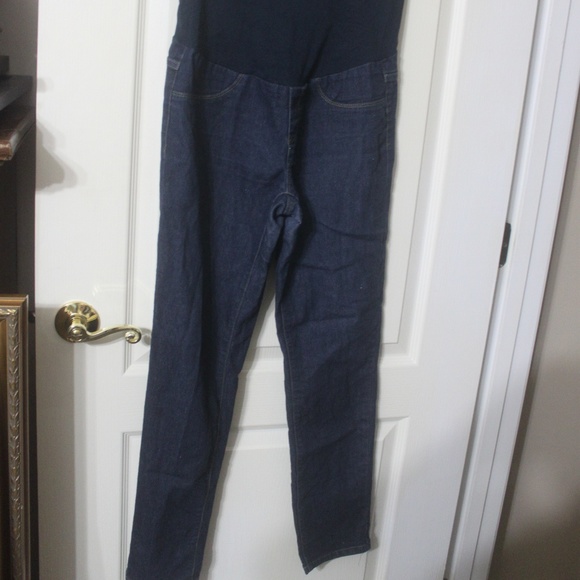 BELLA VIDA Maternity Stretch Jean Dark Wash Wide Band Stretch size Small…EUC - Picture 2 of 4